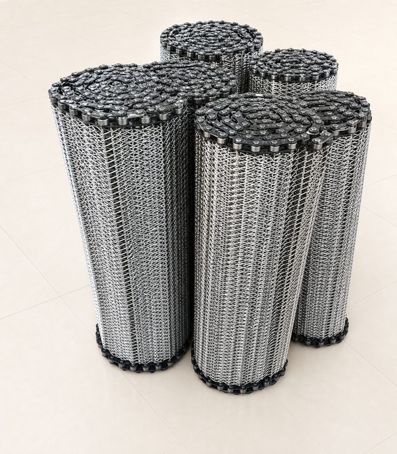 Balanced weave stainless steel mesh belt