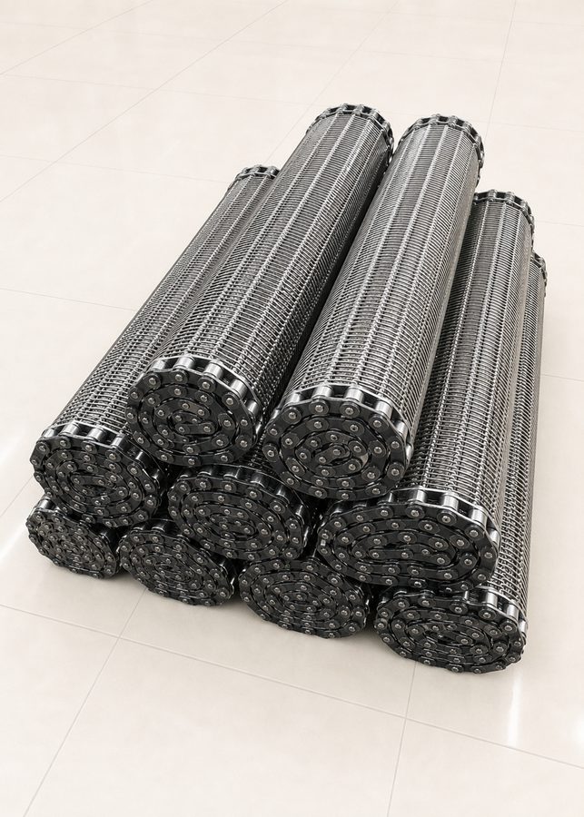 Chain edge wire mesh belt for conveyor system