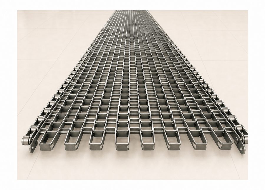 Horseshoe chain mesh belt for metal conveyor belt